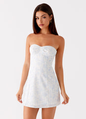 Dollie Mini Dress - Blue Floral