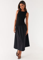 Duchess Midi Dress - Black