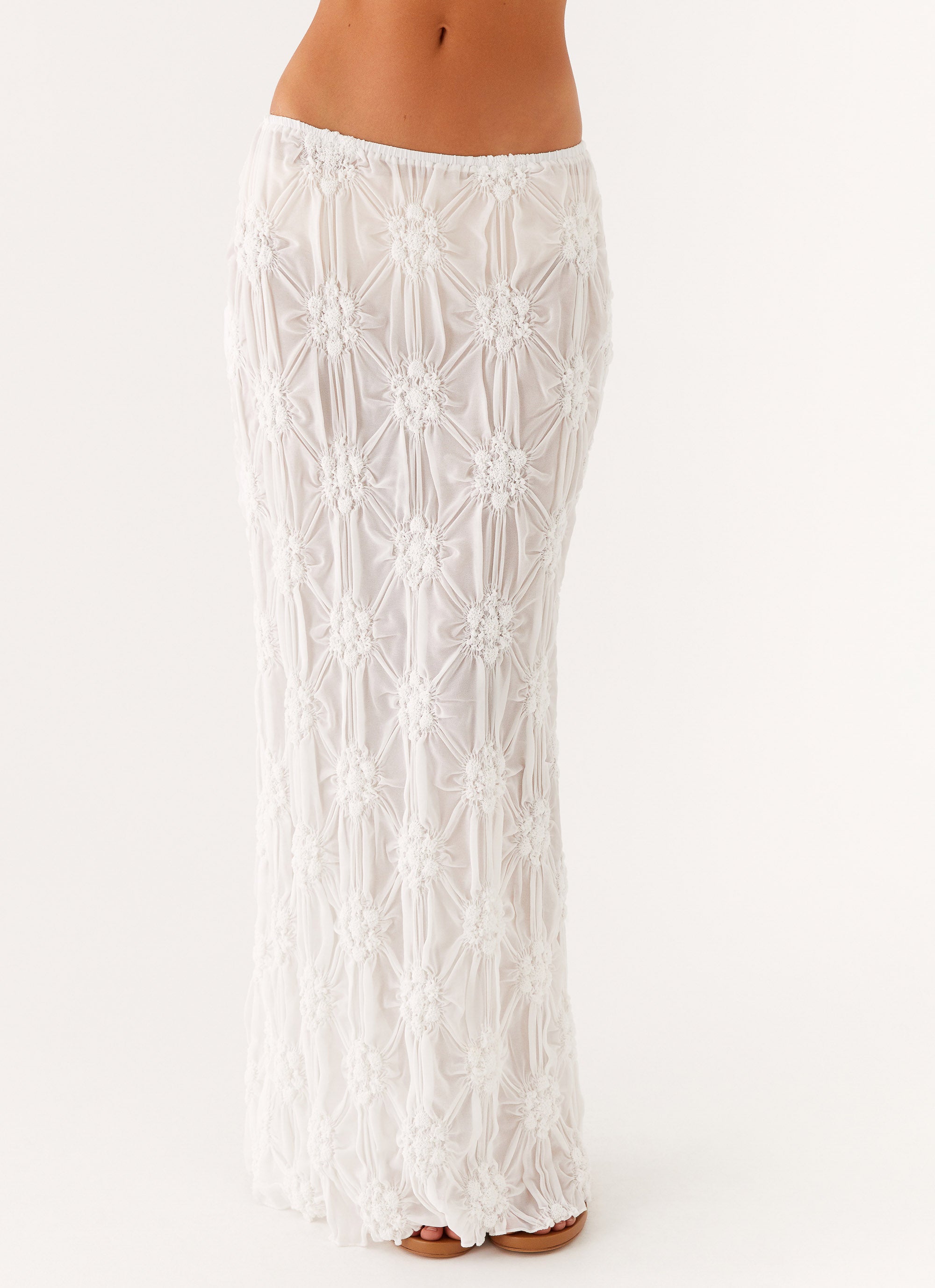 Effortlessly Low Rise Maxi Skirt - Ivory