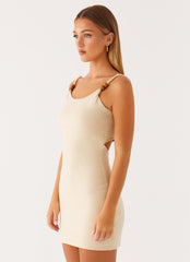 Elaina Knit Mini Dress - Oatmeal
