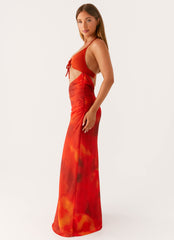 Elixis Maxi Dress - Scarlet Blur