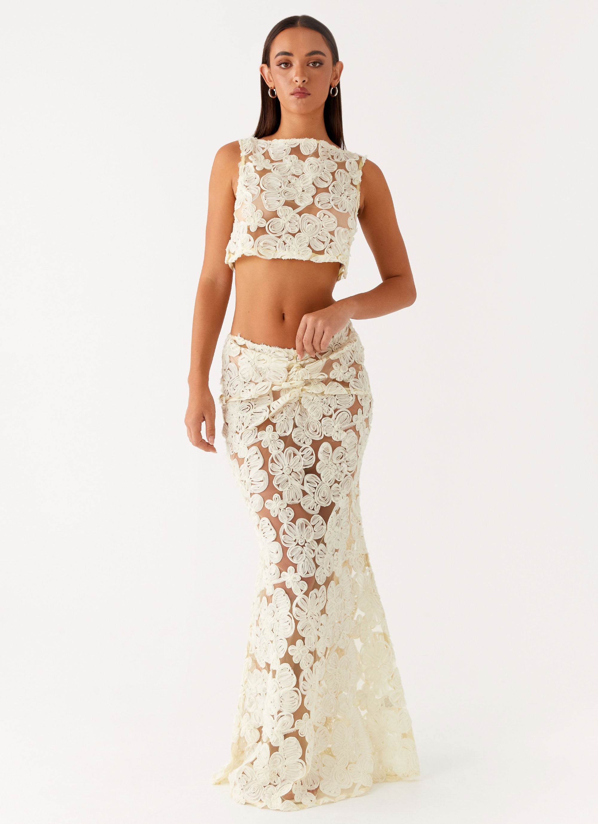 Fiorella Floret Maxi Skirt - Yellow