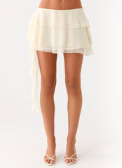 Forever Dreaming Ruffle Mini Skirt - Ivory