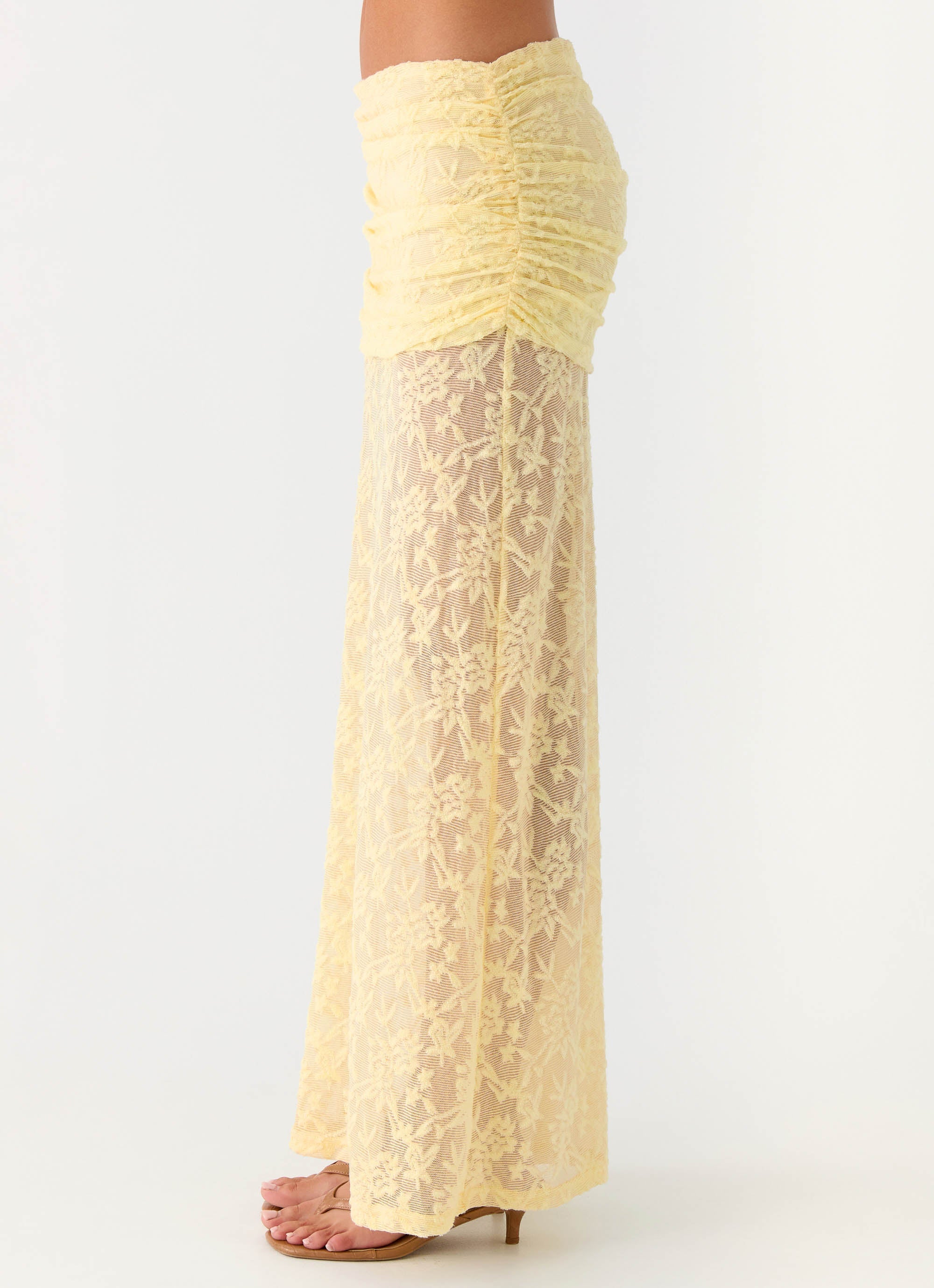 Farruko Jacquard Maxi Skirt - Butter