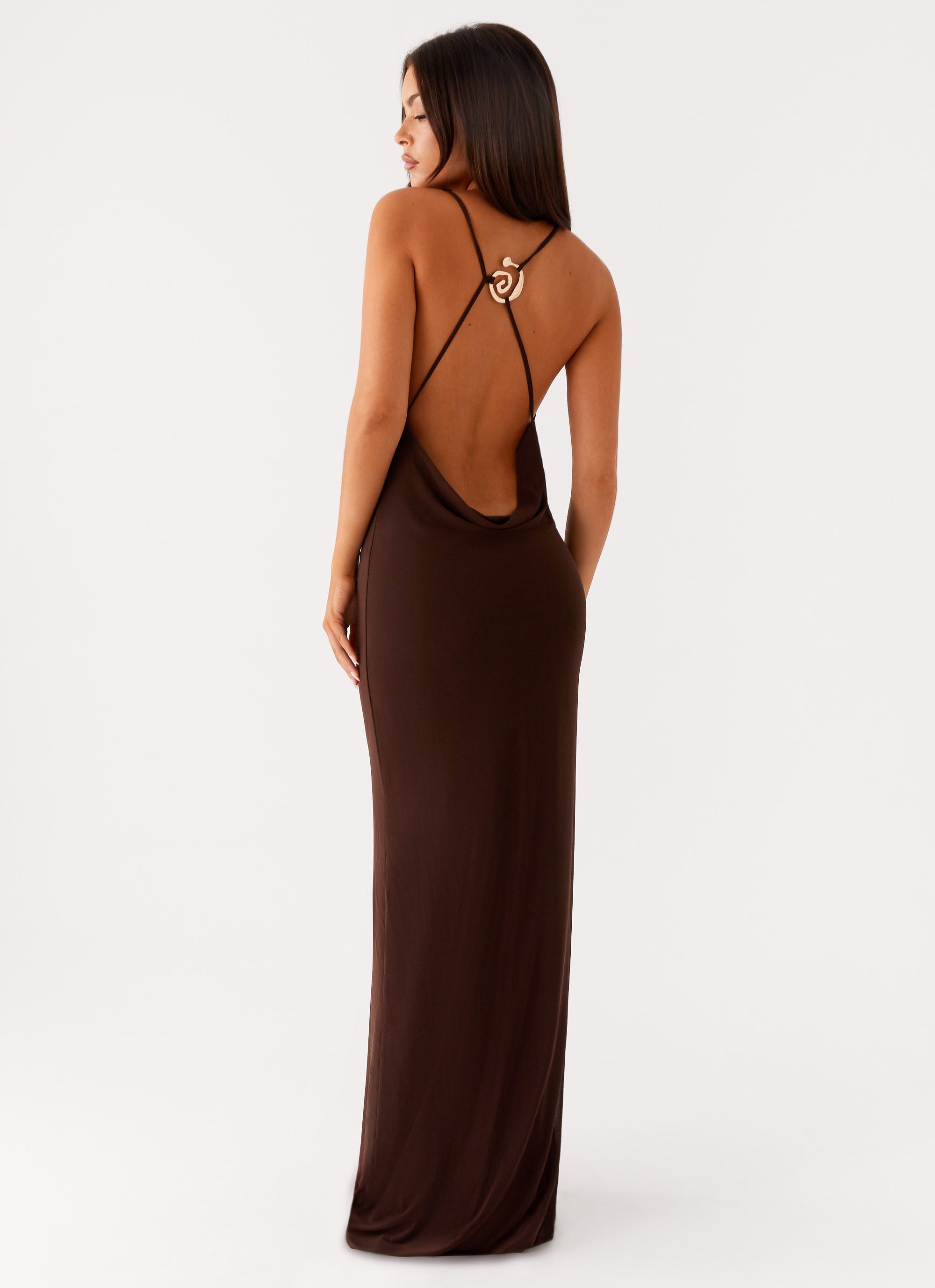 Game Player Maxi Dress - Chocolate