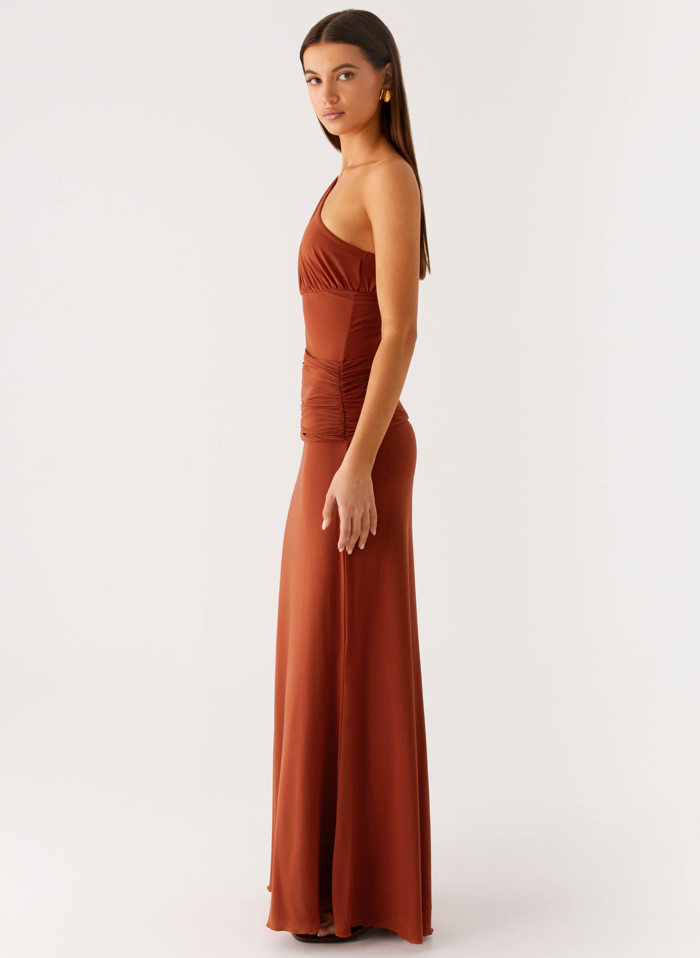 Glimmer Maxi Dress - Rust