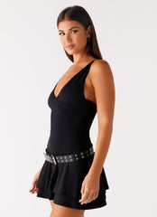 Gold Coast Mini Dress - Black