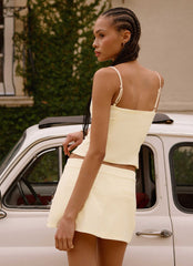 Gowon Low Rise Mini Skort - Butter Yellow