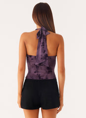 Hanny Halter Top - Purple