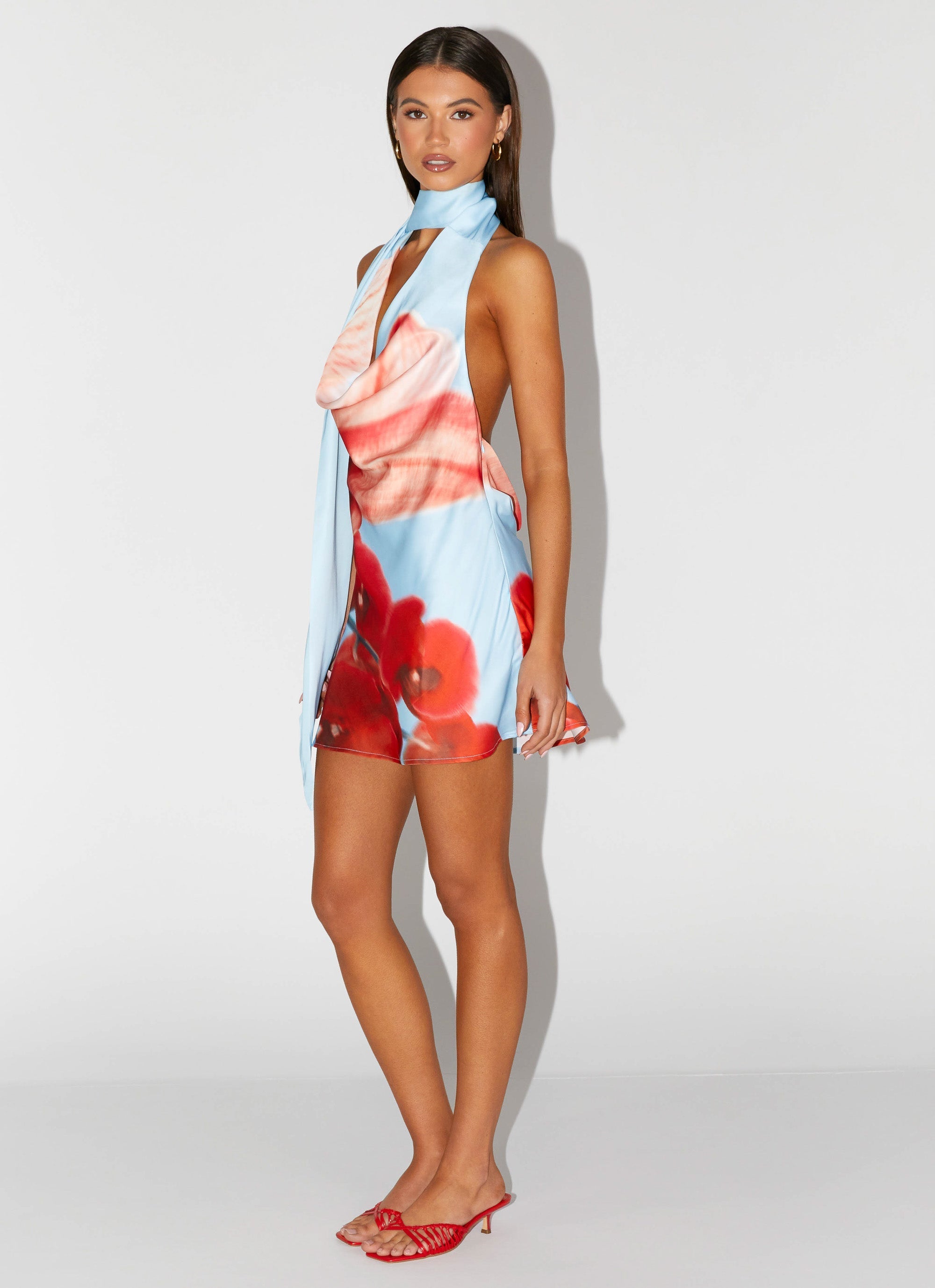 Heidi Mini Dress - Turquoise Bloom