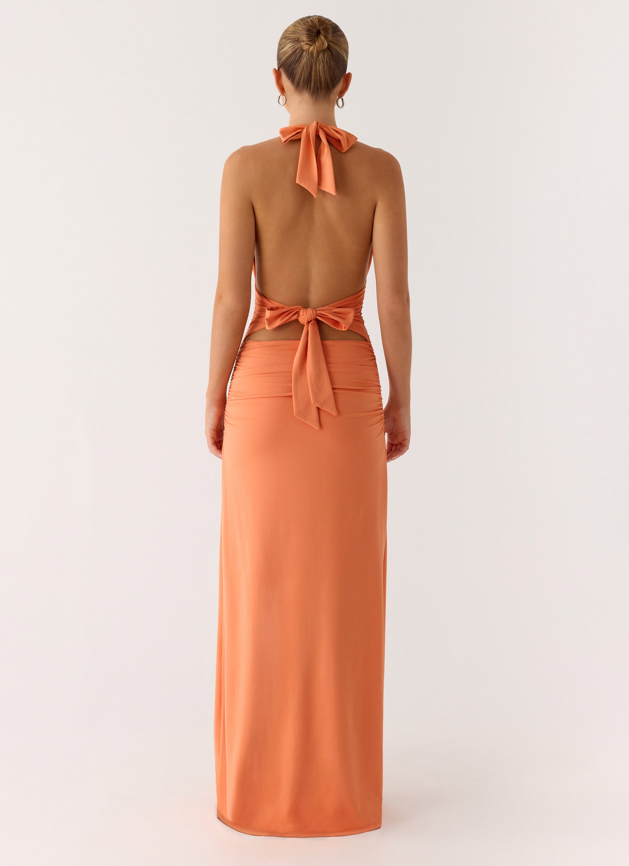 Ilaria Halter Maxi Dress - Apricot