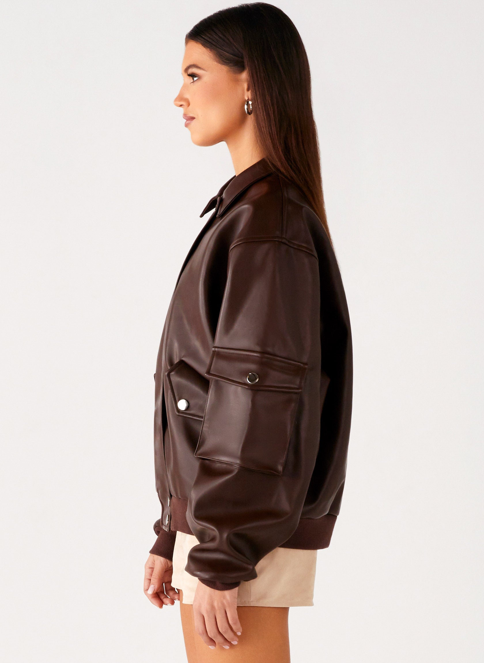 Indara Bomber Jacket - Chocolate