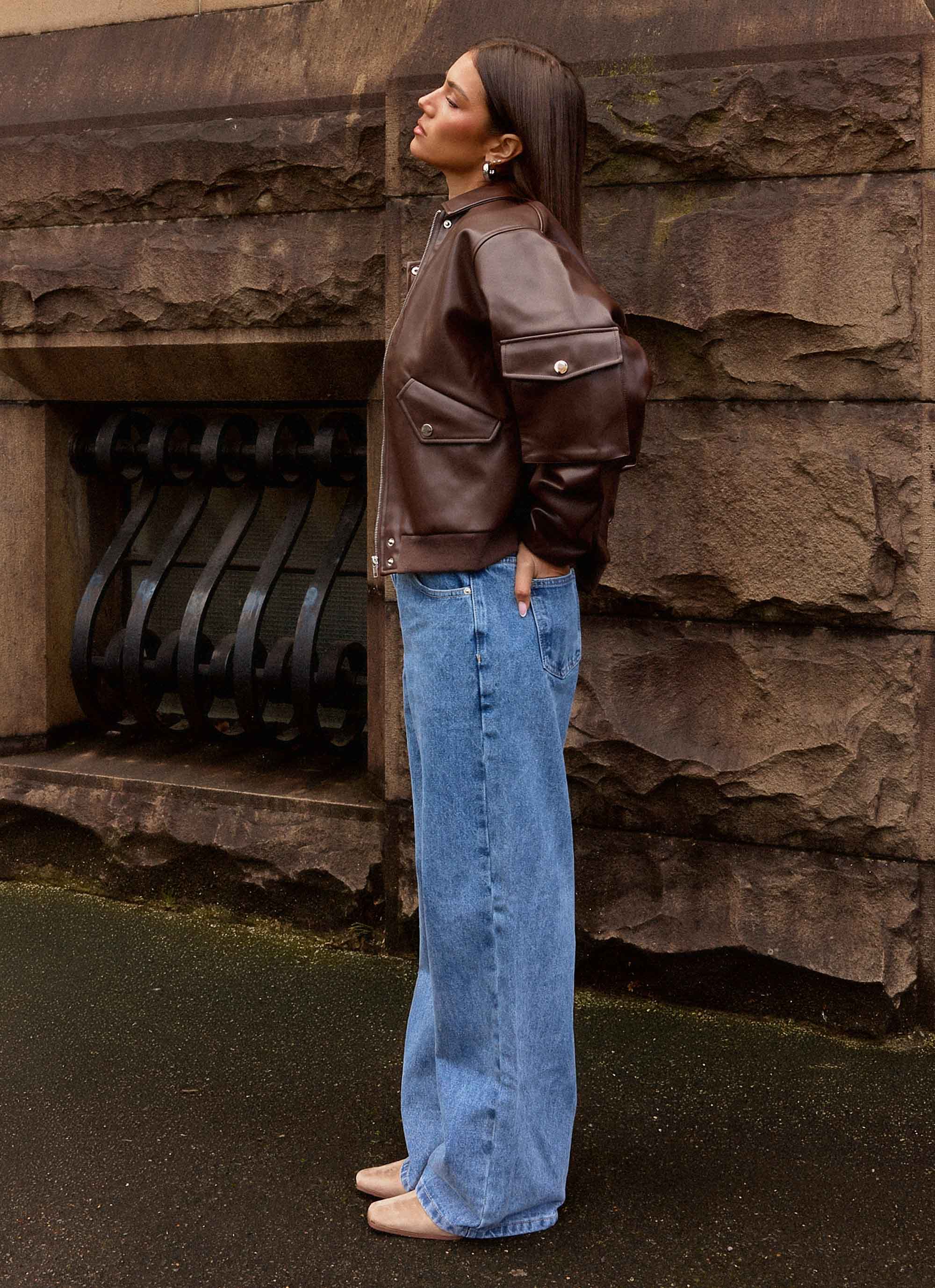 Indara Bomber Jacket - Chocolate