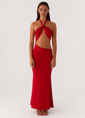 Its Obvious Maxi Dress - Red