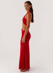 Its Obvious Maxi Dress - Red