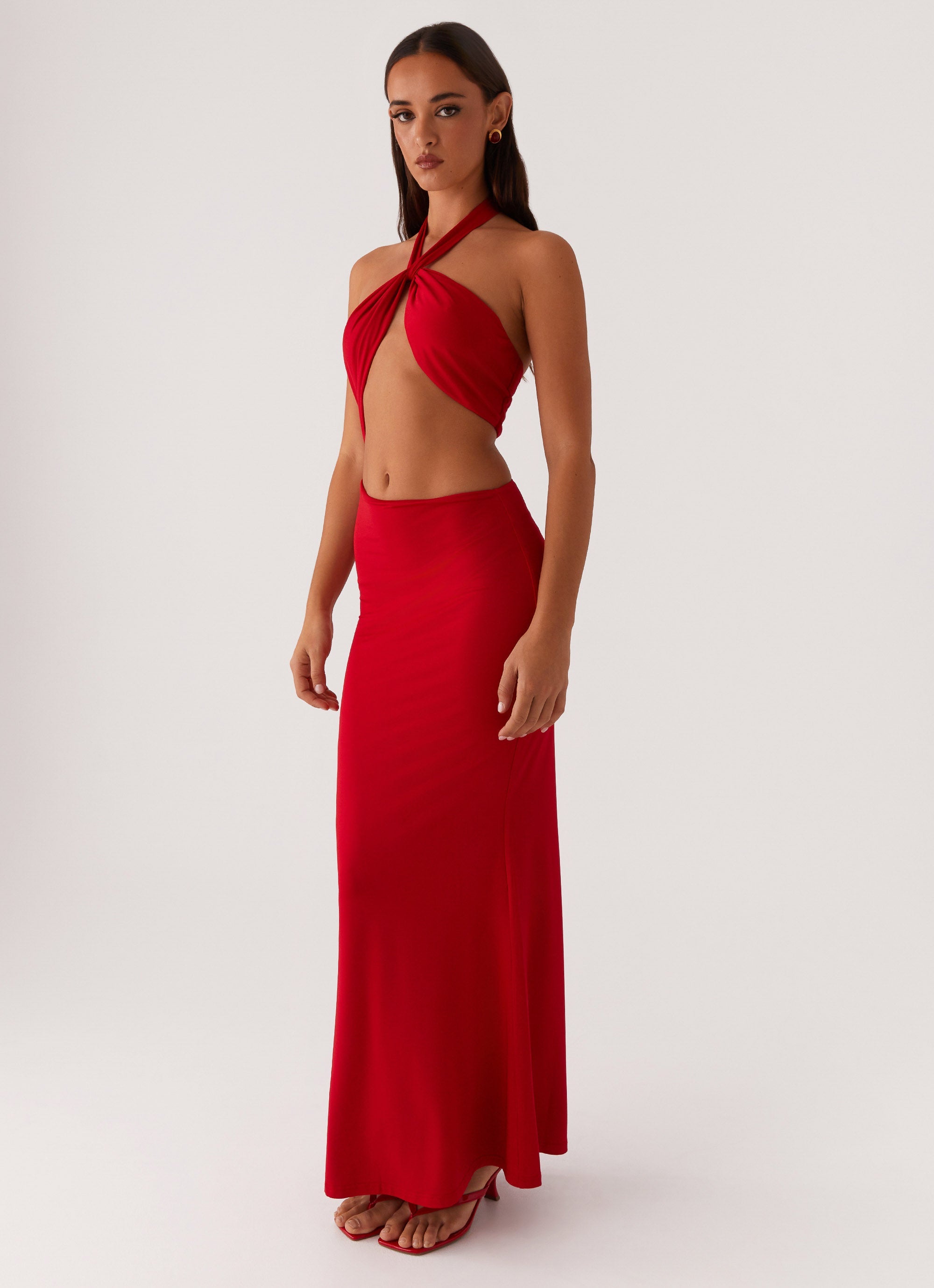 Its Obvious Maxi Dress - Red