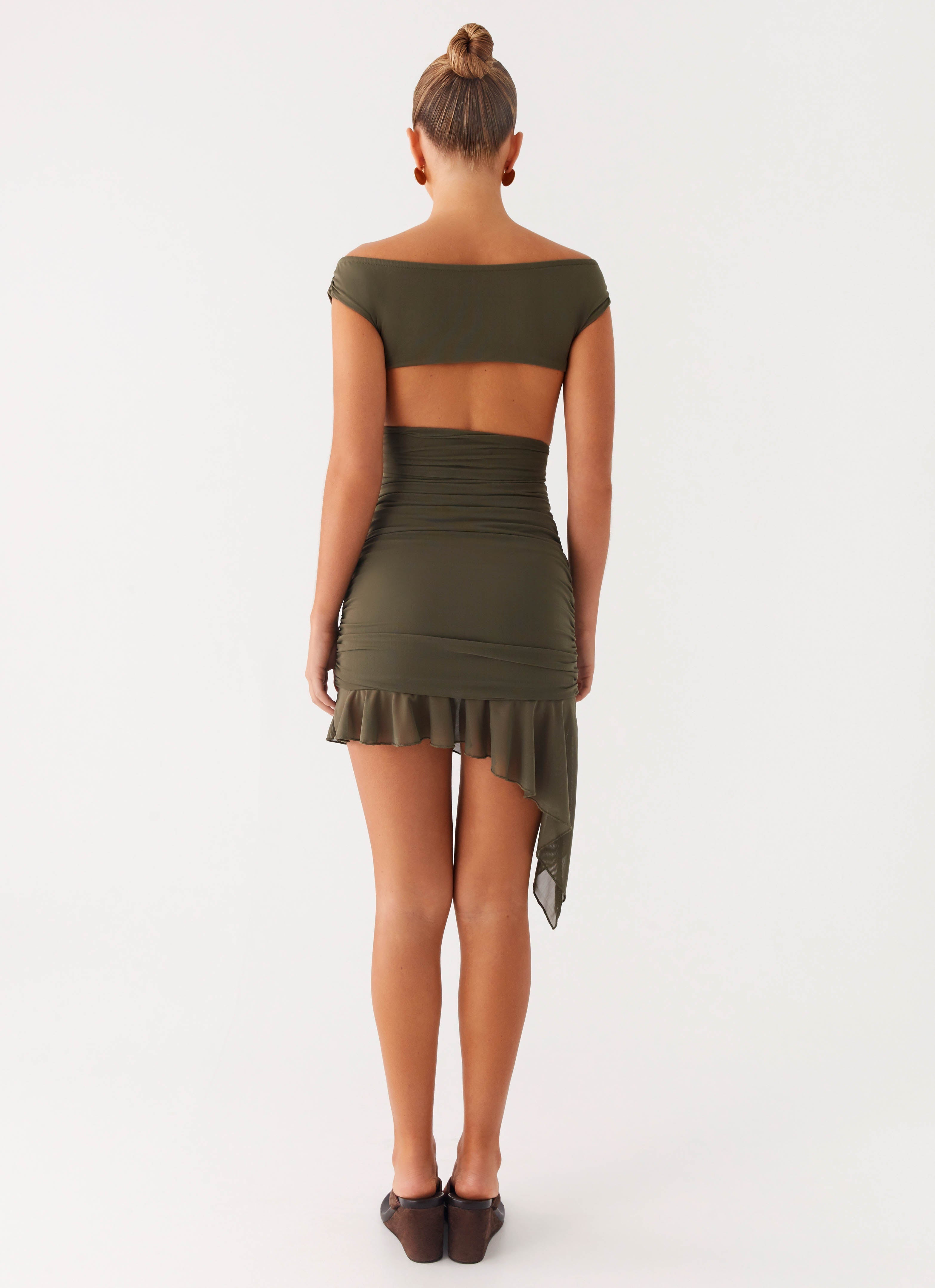 Ivy Whisper Mini Dress - Khaki