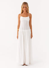 Jacinda Drop Waist Maxi Dress - Ivory