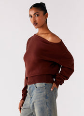 Jaelin Asymmetric Top - Chocolate