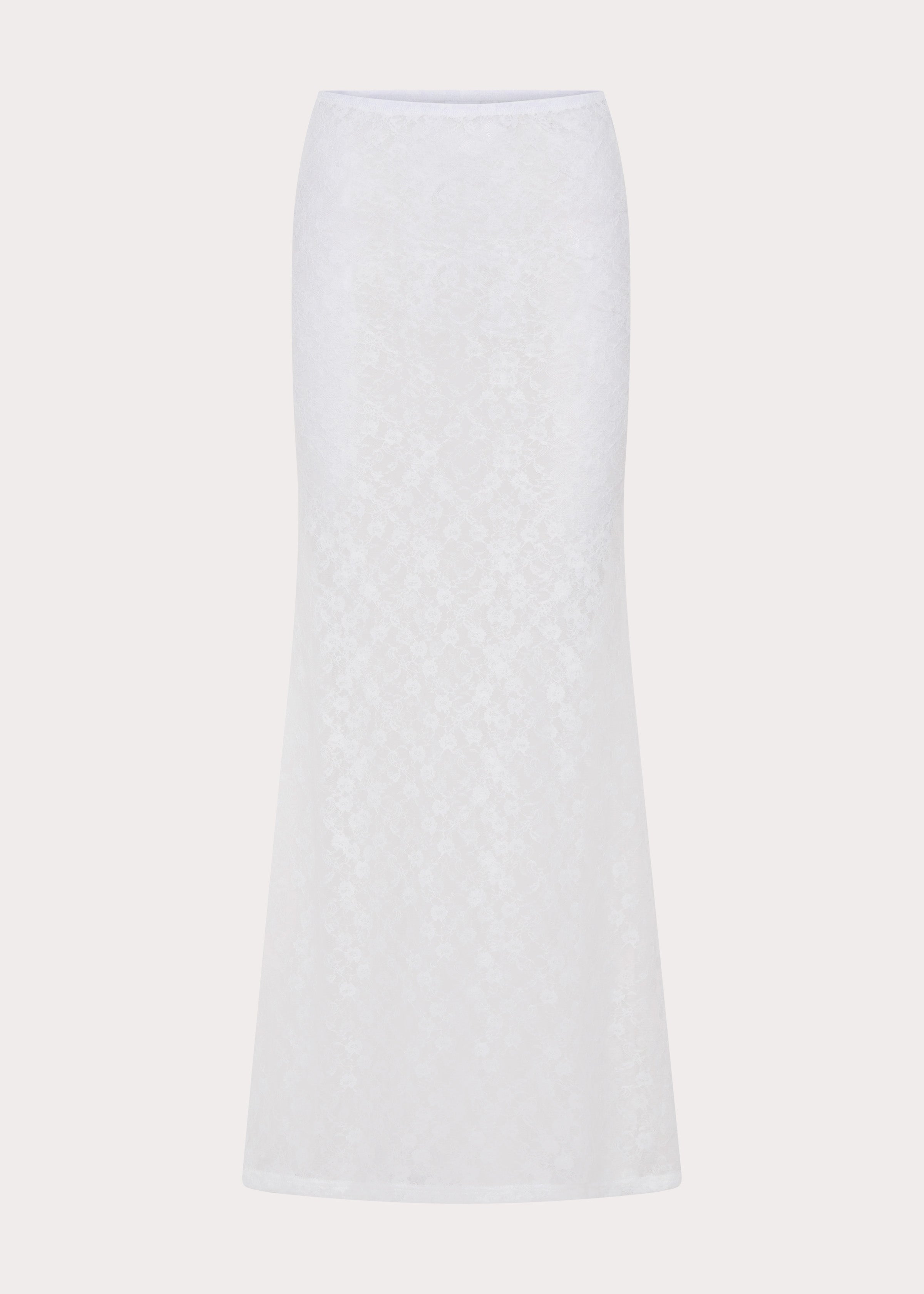 Jaz Lace Maxi Skirt - White