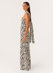 Jigsaw Strapless Maxi Dress - Zebra