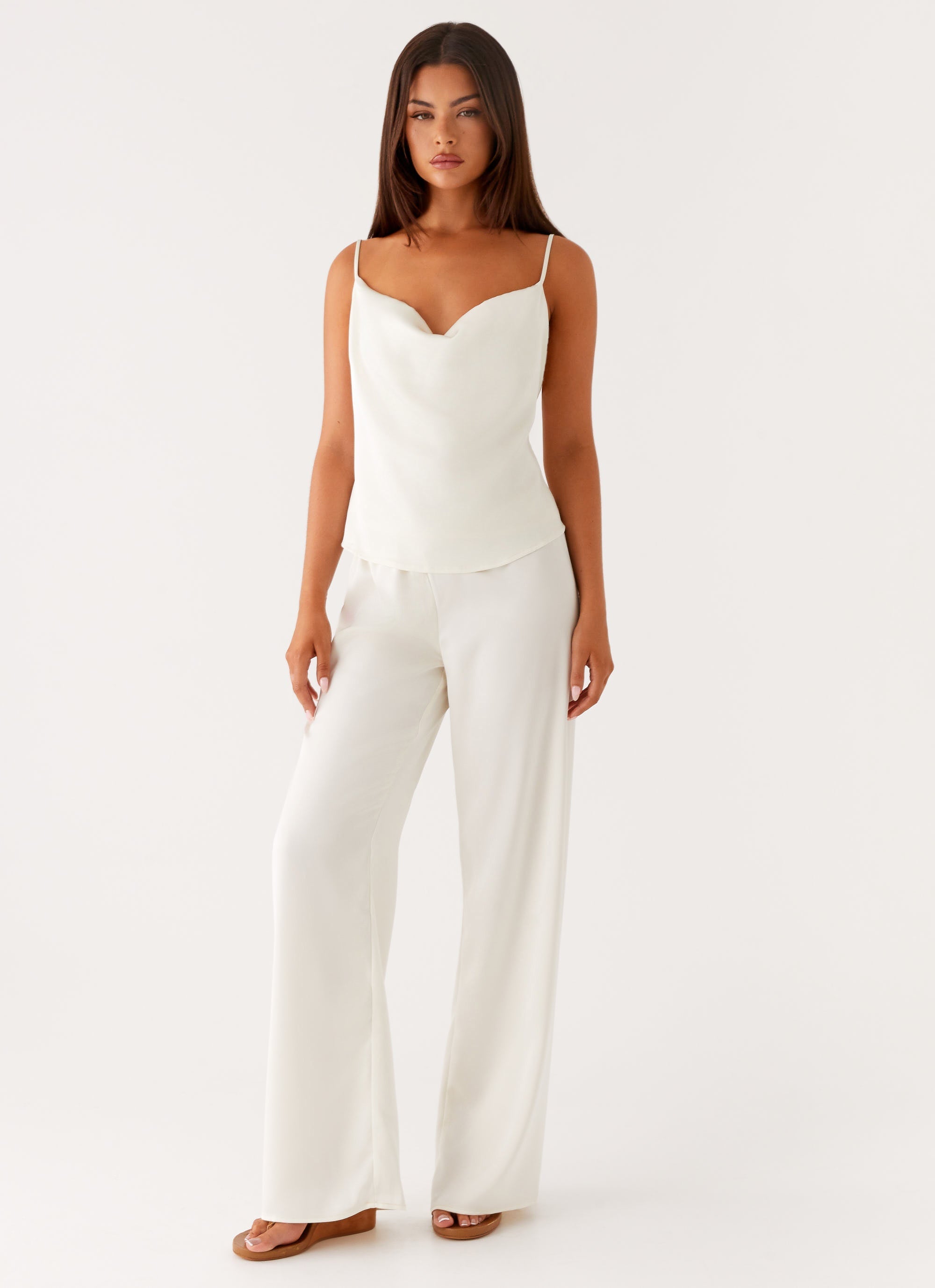 Kaia Cowl Neck Top - Butter