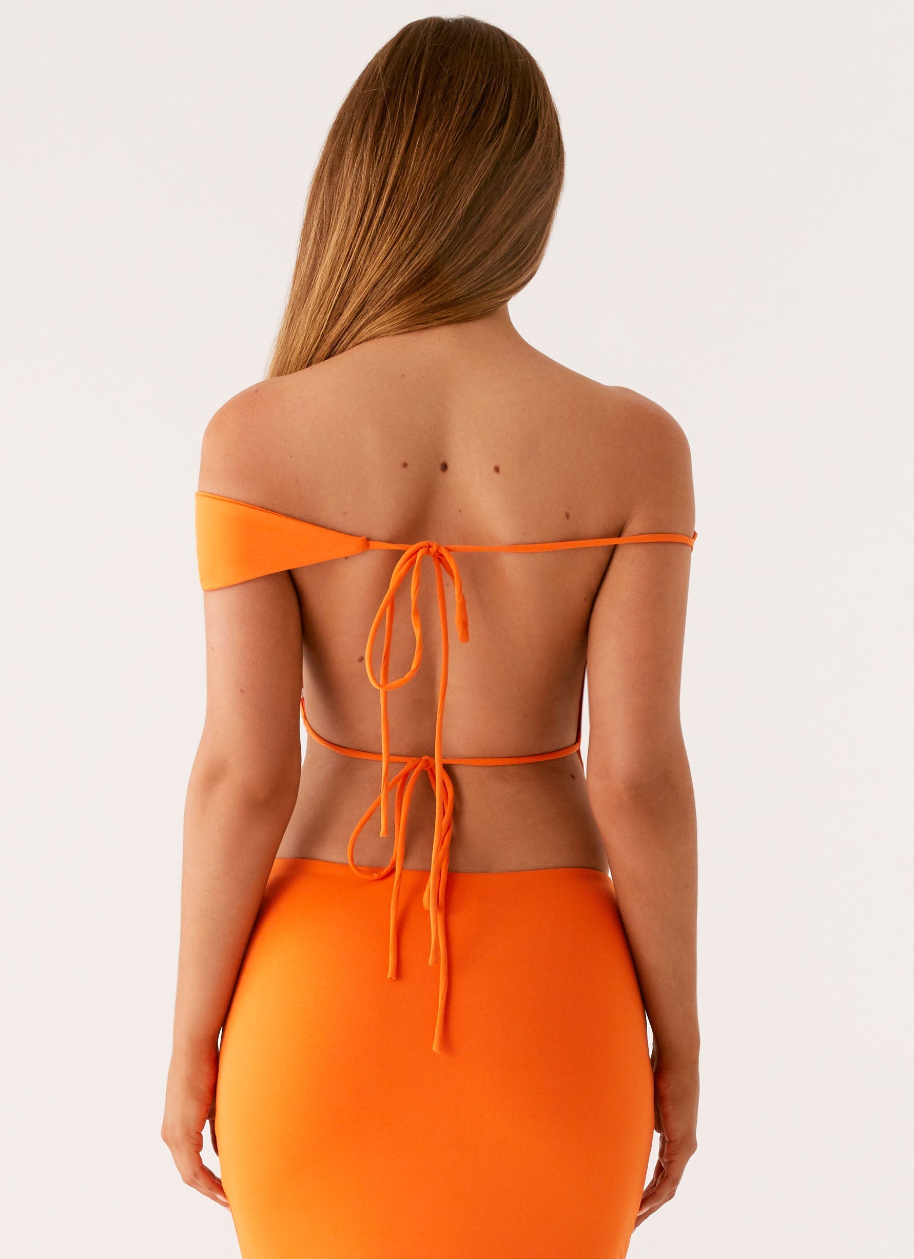 Kamara Off Shoulder Top - Orange