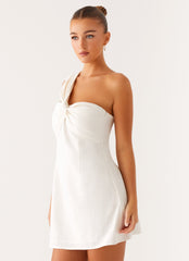 Kameron Linen Mini Dress - White