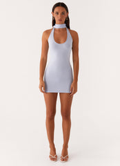 Katie Knit Mini Dress - Blue