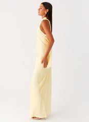Keena Scarf Maxi Dress - Lemon