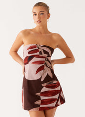 Kellen Mini Dress - Cinnamon Palm