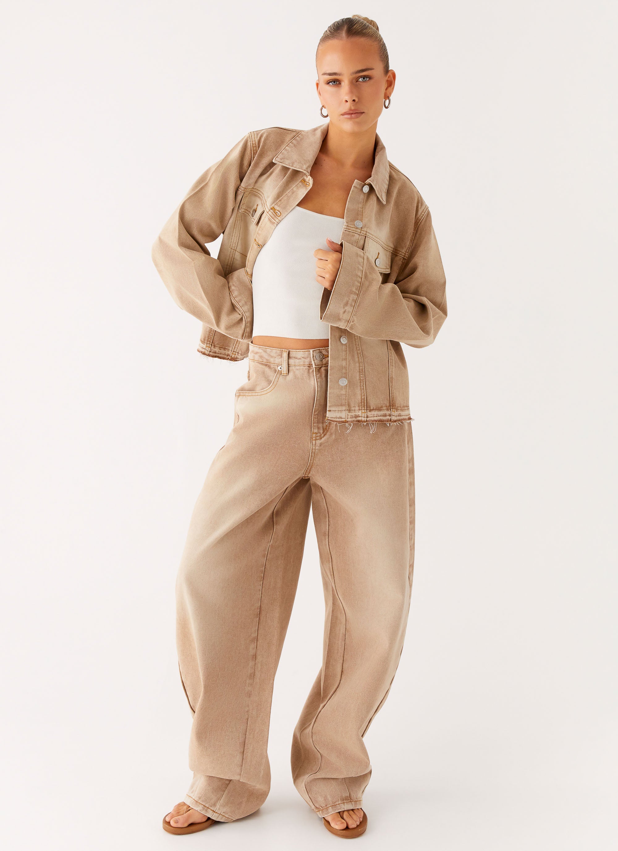 Khalil Baggy Jeans - Tan