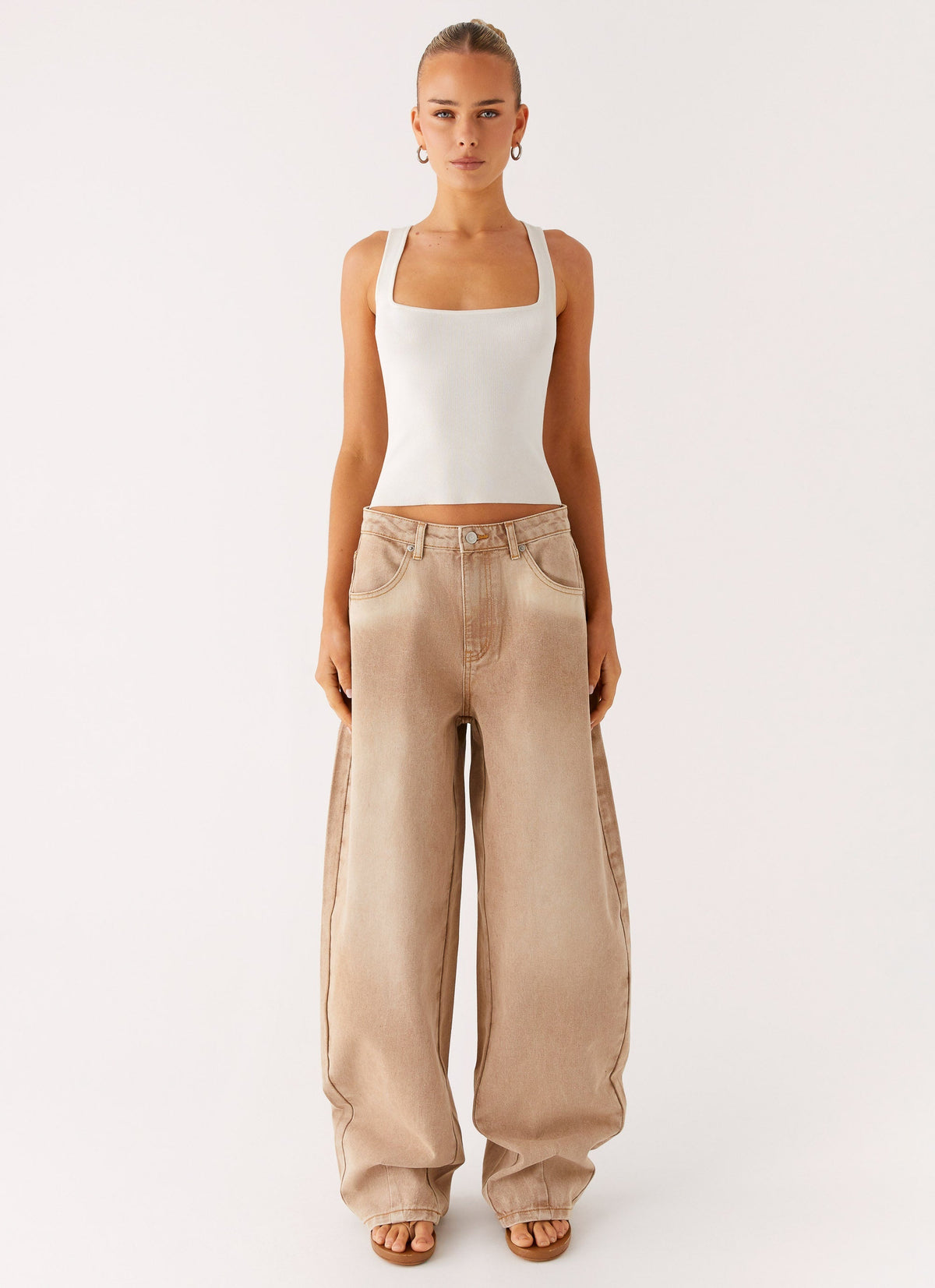 Khalil Baggy Jeans - Tan