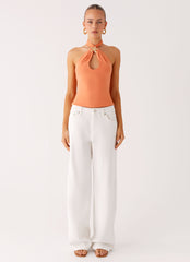 Kirra Halter Top - Peach