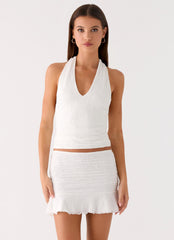 Lavena Halter Top - White
