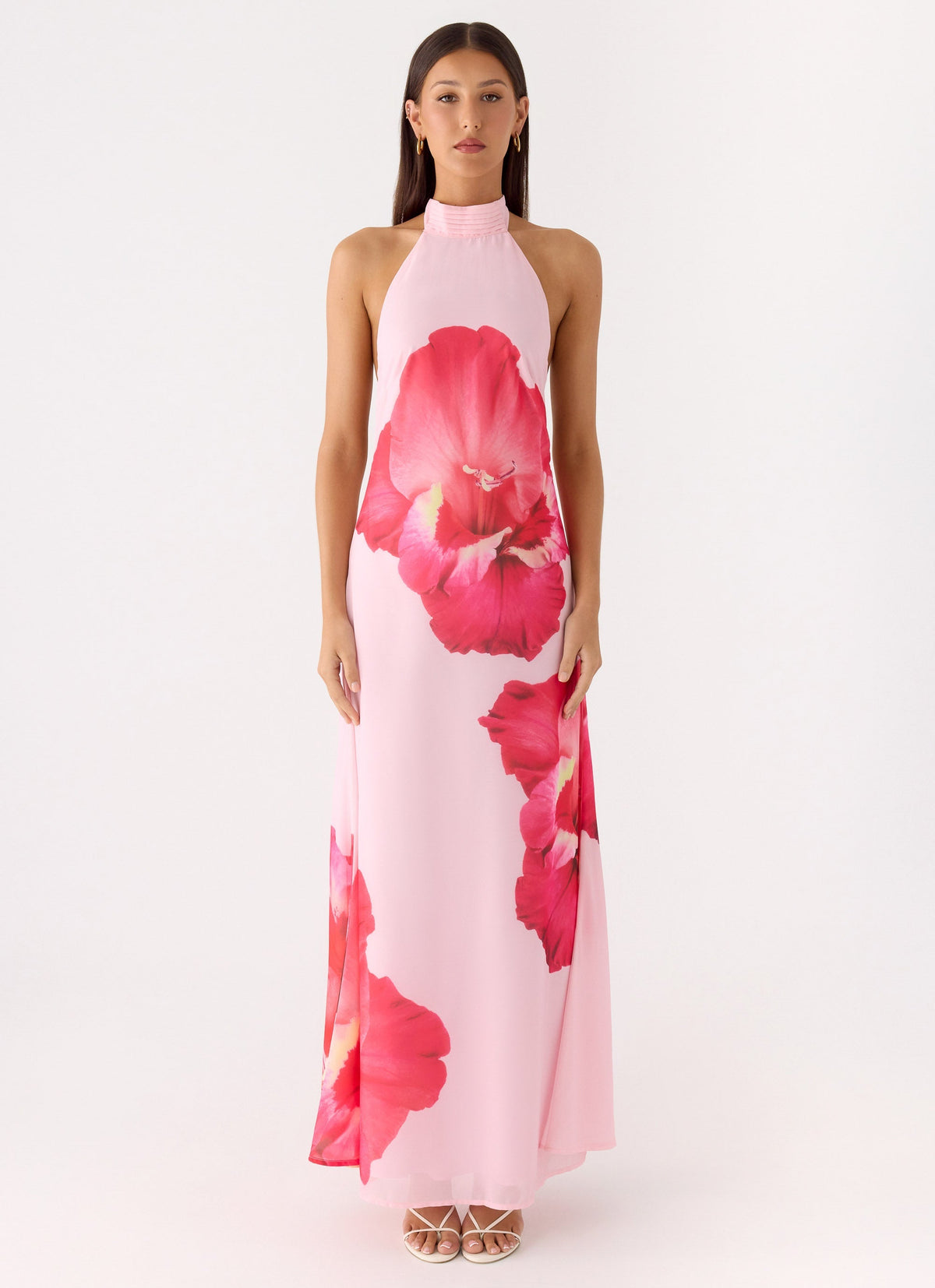 Len Maxi Dress - Pink Floral Spritz
