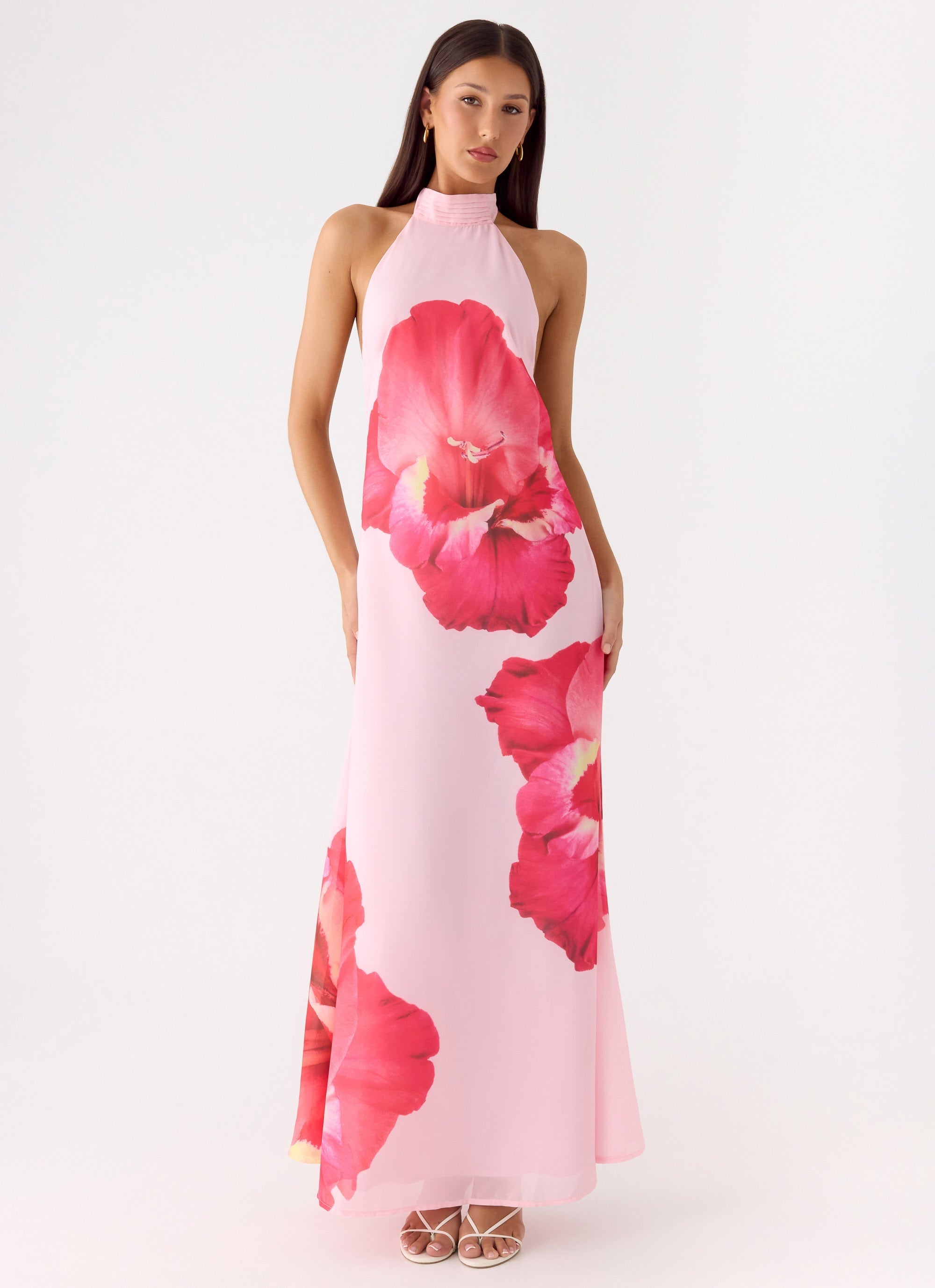 Len Maxi Dress - Pink Floral Spritz