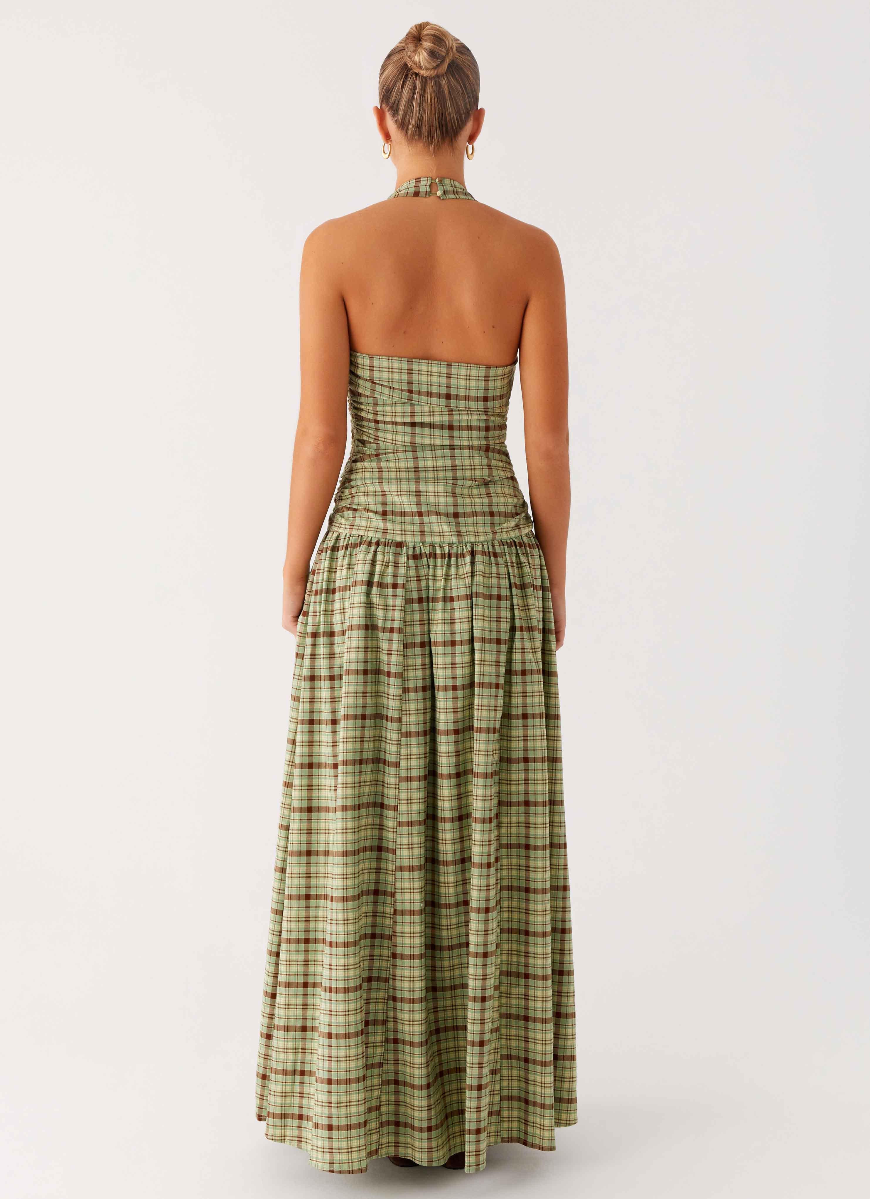 Lilith Maxi Dress - Forest Plaid