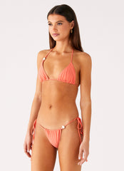 Liona Bead Bikini Bottoms - Coral