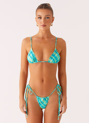 Lissy Bikini Bottoms - Green Check
