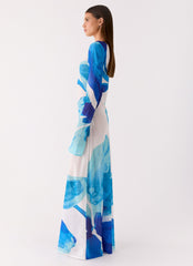 Lorde Maxi Dress - Cerulean Bloom