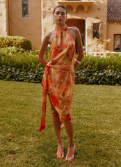 Lou Midi Dress - Sunset Floral