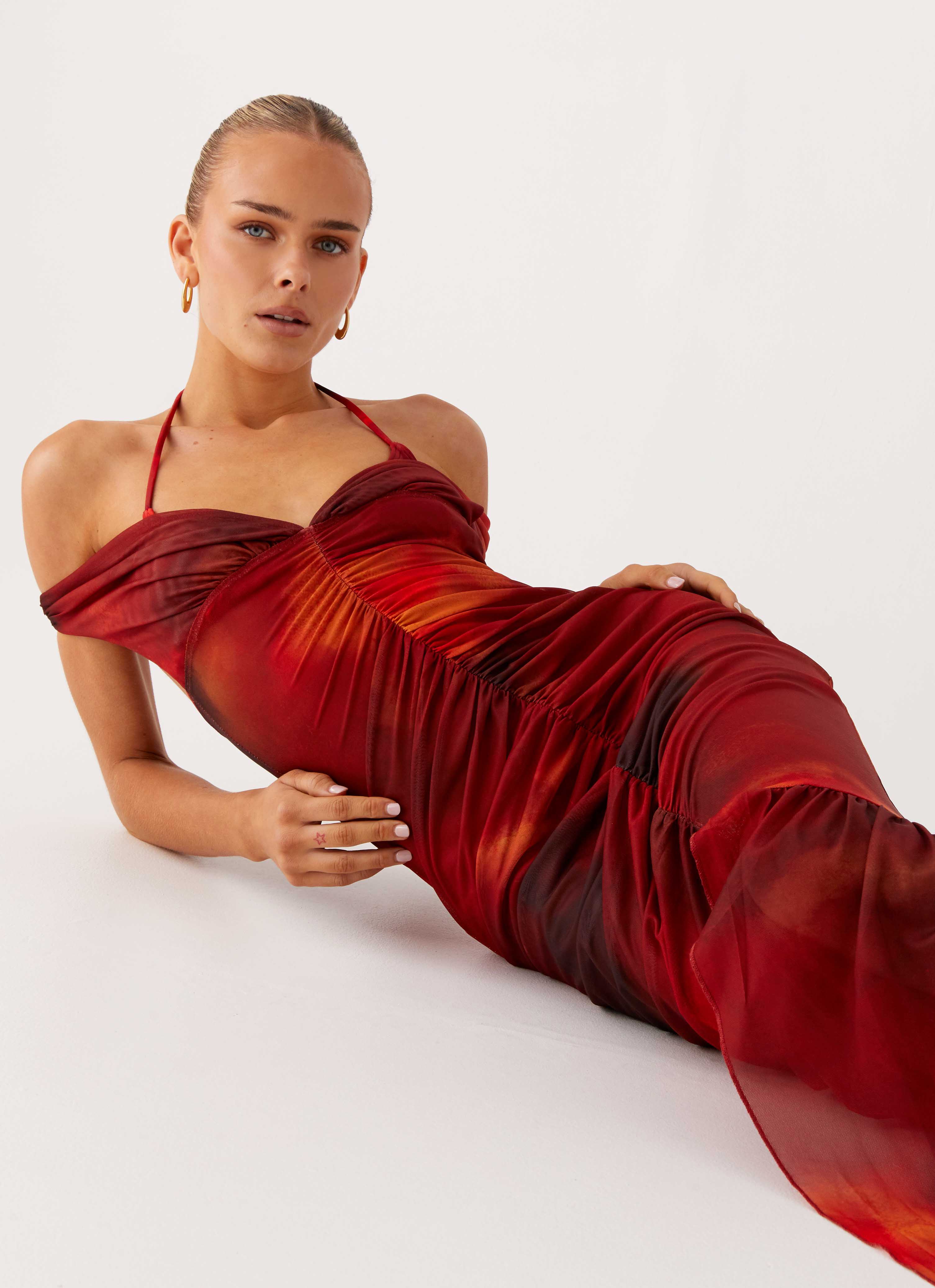 Love Me Not Maxi Dress - Scarlet Blur