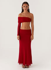 Luella One Shoulder Top - Red