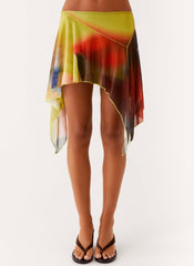 Lustra Mini Skirt - Moody Floral