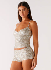 Maelis Cami Top - Silver