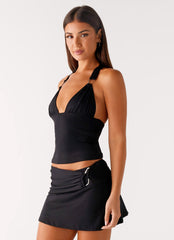 Margarita Halter Top - Black