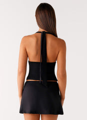 Margarita Halter Top - Black