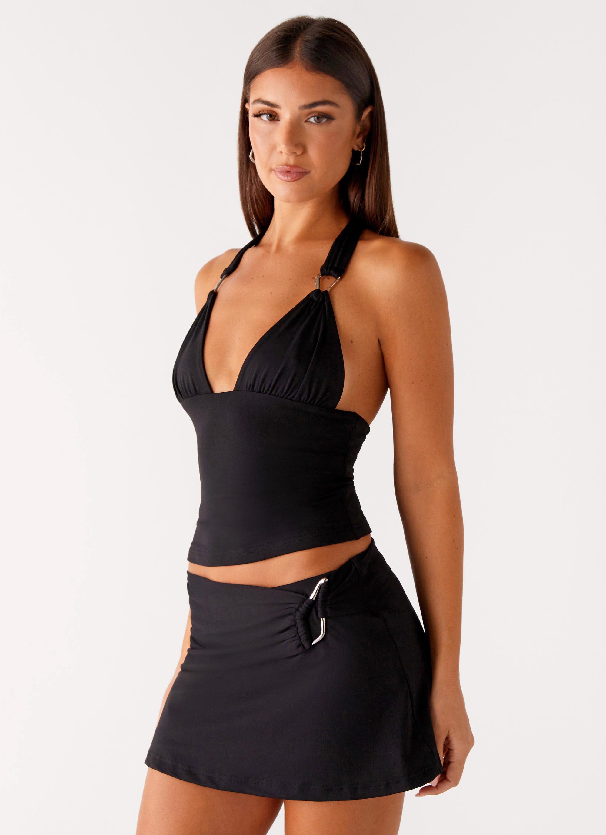 Margarita Halter Top - Black