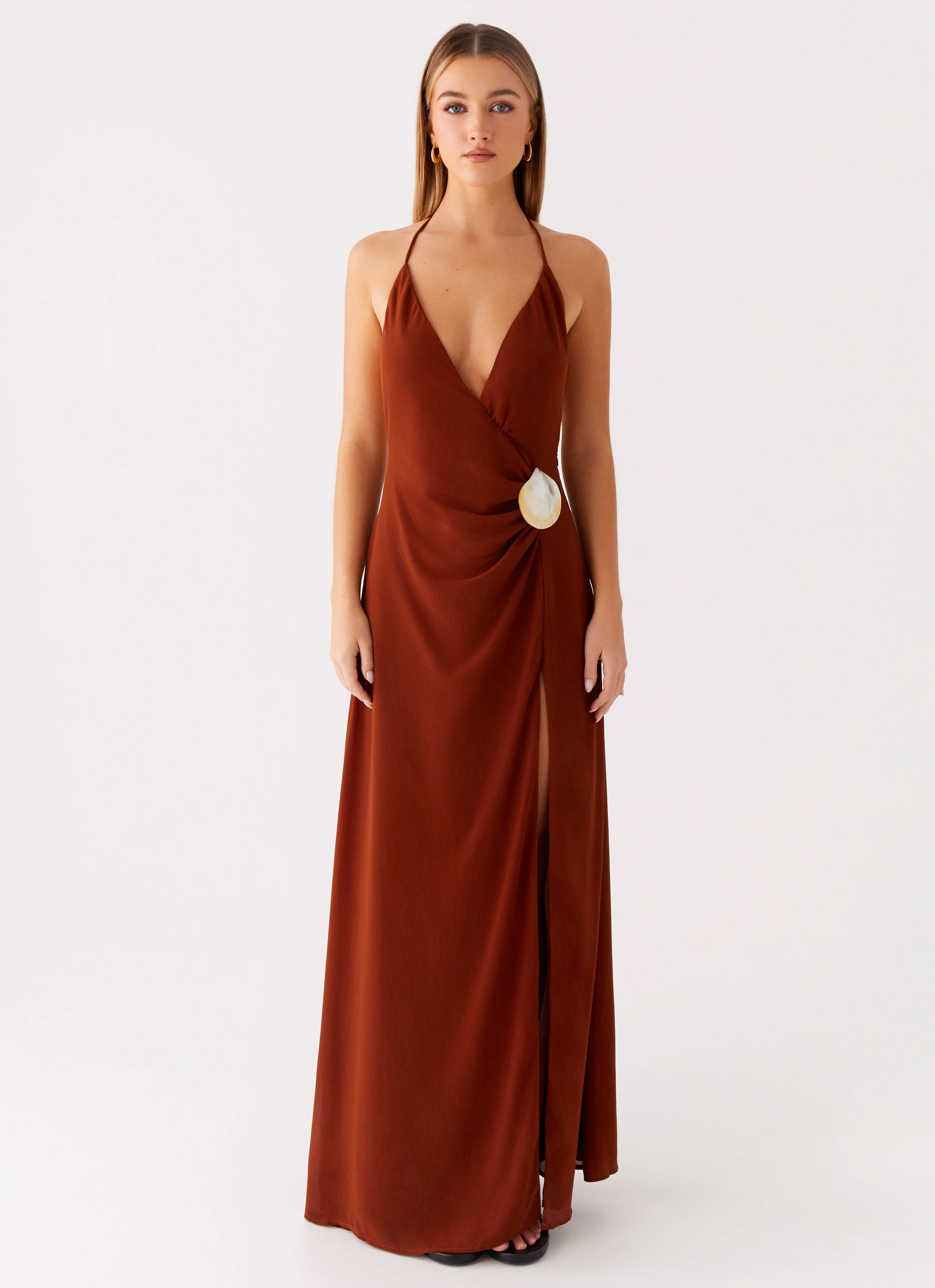 Marjoram Maxi Dress - Chocolate